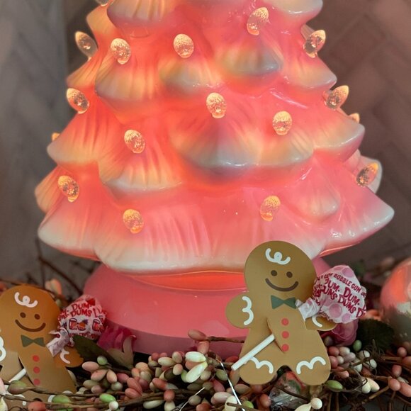 14" Lit Nostalgic --Safe Acrylic! Tree-NEW- Gorgeous Kitch Retro! - Picture 14 of 16